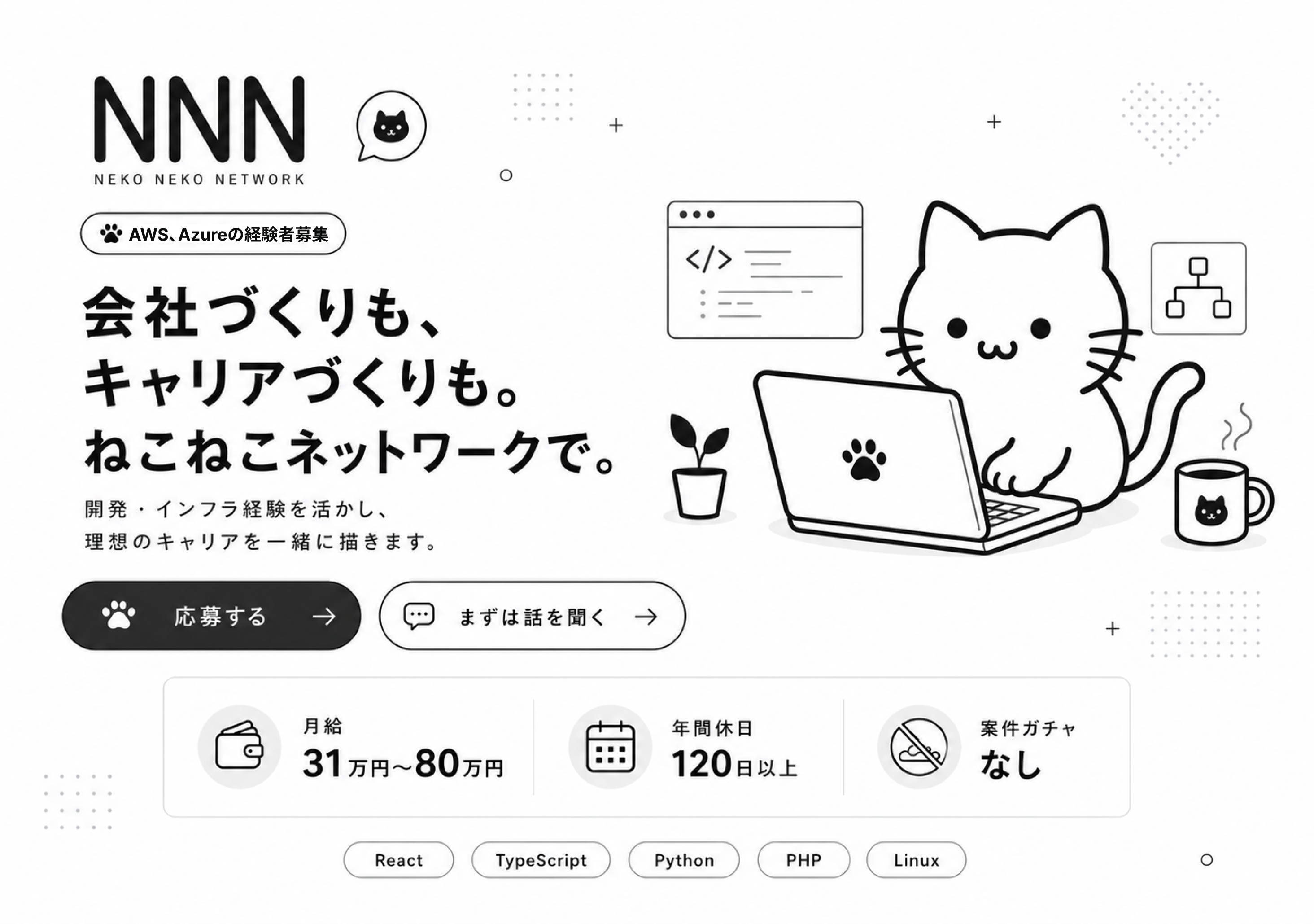 株式会社ねこねこネットワーク ITエンジニア採用 ファーストビュー